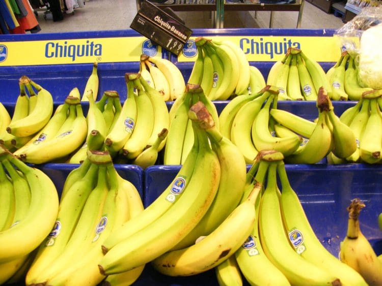 Chiquita bananas in a shop Colombia