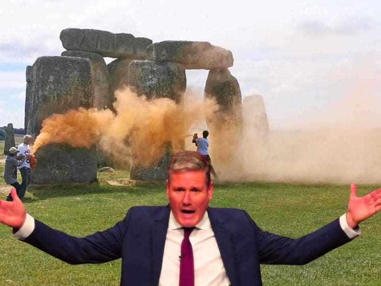 Keir Starmer Just Stop Oil Stonehenge