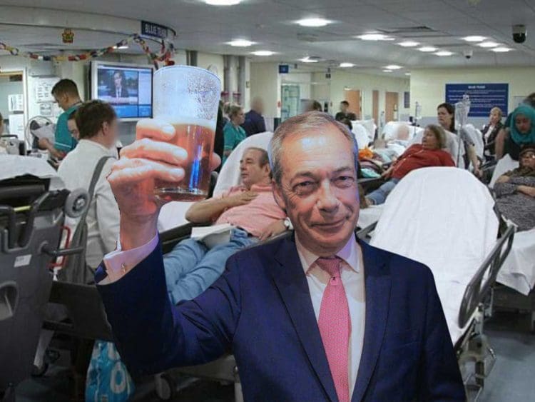 Farage NHS waiting lists