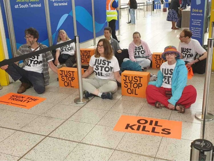 Just Stop Oil Oil Kills Gatwick