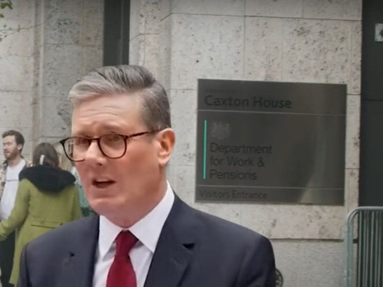 Department for Work and Pensions (DWP) Caxton House and Keir Starmer DWP benefits