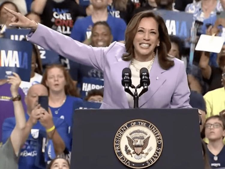 Kamala Harris rally Palestine Israel