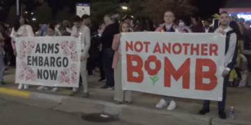 Uncommitted protest at the DNC