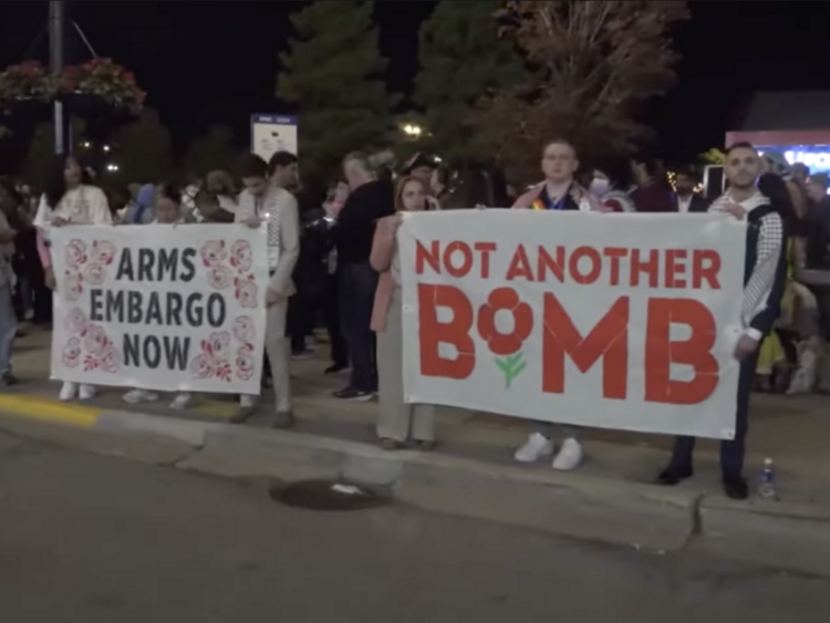 Uncommitted protest at the DNC