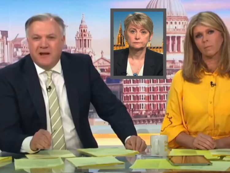 Ed Balls and Kate Garraway interviewing home secretary Yvette Cooper on GMB Ofcom