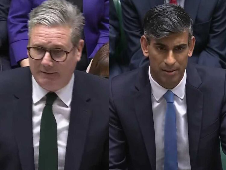 Starmer and Sunak at PMQs