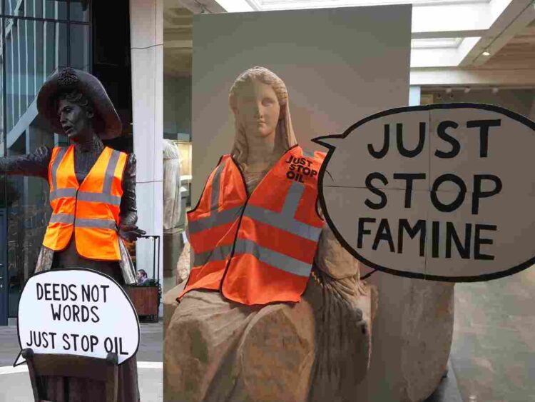 Just Stop Oil Statues