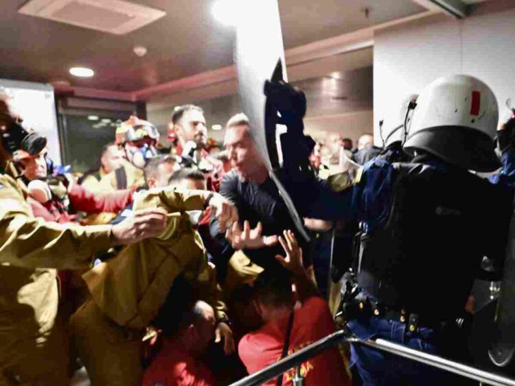 Greek firefighters