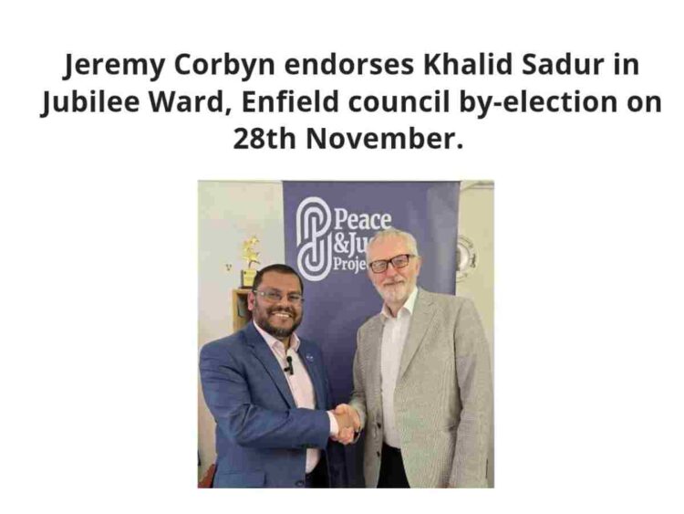 Jeremy Corbyn Khalid Sadur