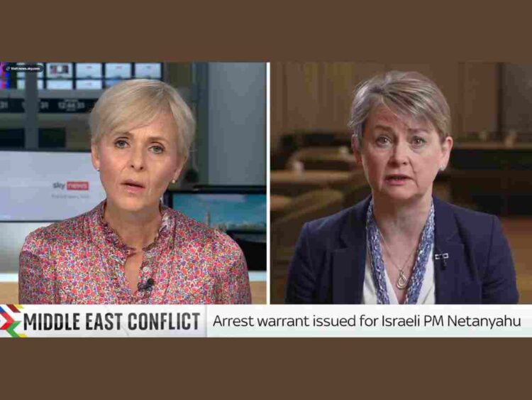 Yvette Cooper Netanyahu Israel arresting