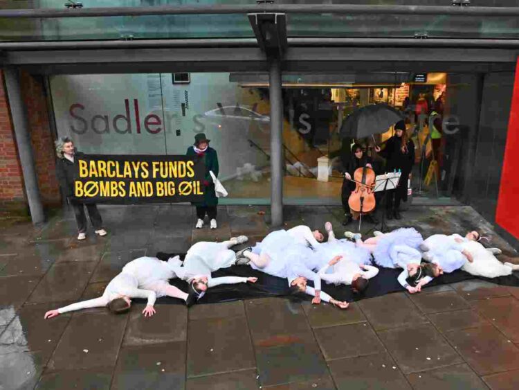 Swan Lake Sadler's Wells protest