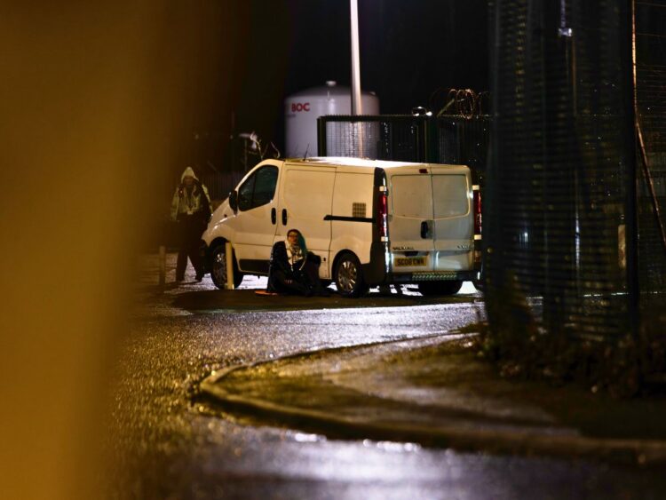 Palestine Action smash a van into the gate of Teledyne