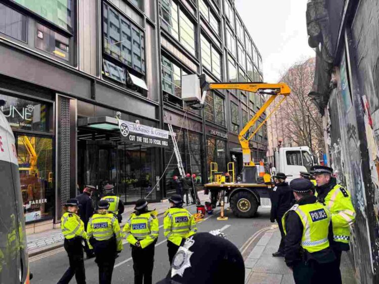 Extinction Rebellion targeted the offices of McKinsey & Co in central London