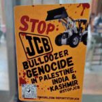 JCB protest at the South Bank Centre Palestine